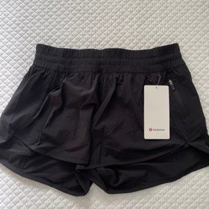 Lululemon Black Tracker Shorts (Size 10) NWT